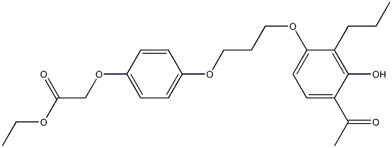 ethyl 2-(4-(3-(4-acetyl-3-hydroxy-2-propylphenoxy)propoxy)phenoxy)acetate Structure