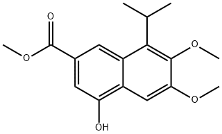 Methyl 4-hydroxy-8-isopropyl-6,7-diMethoxy-2-naphthoate 化学構造式