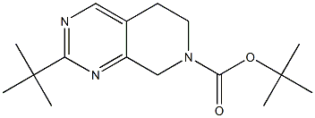 2-tert-Butyl-5,8-dihydro-6H-pyrido[3,4-d]pyriMidine-7-carboxylic acid tert-butyl ester Structure