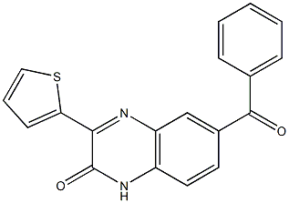 6-Benzoyl-3-(2-thienyl)-2(1H)-quinoxalinone, 97% 化学構造式