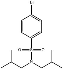 4-溴-N,N-二异丁基苯磺酰胺, 389076-45-3, 结构式