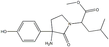 2-[3-AMino-3-(4-hydroxy-phenyl)-2-oxo-pyrrolidin-1-yl]-4-Methyl-pentanoic acid Methyl ester Structure