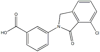 3-(7-Chloro-1-oxo-1,3-dihydro-isoindol-2-yl)-benzoic acid 化学構造式
