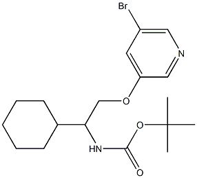 [2-(5-BroMo-pyridin-3-yloxy)-1-cyclohexyl-ethyl]-carbaMic acid tert-butyl ester Structure
