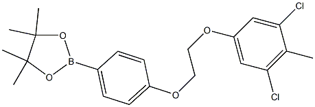 2-(4-(2-(3,5-dichloro-4-Methylphenoxy)ethoxy)phenyl)-4,4,5,5-tetraMethyl-1,3,2-dioxaborolane 结构式