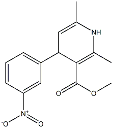 Methyl 2,6-diMethyl-4-(3-nitrophenyl)-1,4-dihydropyridine-3-carboxylate Structure