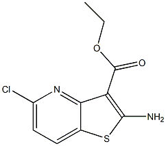 2-AMino-5-chloro-thieno[3,2-b]pyridine-3-carboxylic acid ethyl ester Struktur