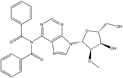 N,N-Dibenzoyl-2'-O-Methyladdenosine,,结构式