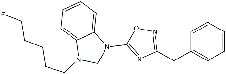 3-苄基-5-(3-(5-氟戊基)-2,3-二氢-1H-苯并[D]咪唑-1-基)-1,2,4-恶二唑, , 结构式