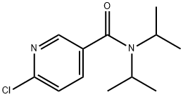 6-クロロ-N,N-ジイソプロピルニコチンアミド 化学構造式