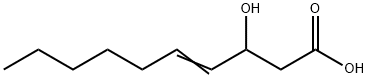 trans-3-Hydroxydec-4-enoic acid 化学構造式