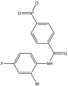 N-(2-溴-4-氟苯)-4-硝基苯甲酰胺,97% 结构式