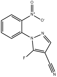 5-fluoro-1-(2-nitrophenyl)-1H-pyrazole-4-carbonitrile Struktur