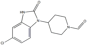 4-(5-Chloro-2-oxo-2,3-dihydro-1H-benziMidazol-1-yl)-1-forMylpiperidine 化学構造式