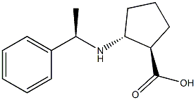 (1R,2R)-2-((R)-1-phenylethylaMino)cyclopentanecarboxylic acid 化学構造式