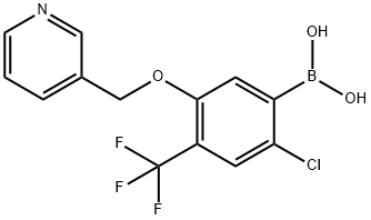 [2-chloro-5-(pyridin-3-ylmethoxy)-4-(trifluoromethyl)phenyl]boronic acid Structure