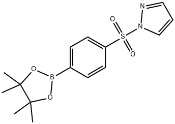 1-{[4-(tetramethyl-1,3,2-dioxaborolan-2-yl)benzene]sulfonyl}pyrazole Structure