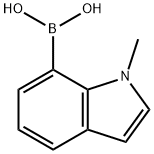 1-メチルインドール-7-ボロン酸 化学構造式