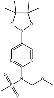 N-(Methoxymethyl)-N-(5-(4,4,5,5-tetramethyl-1,3,2-dioxaborolan-2-yl)pyrimidin-2-yl)methanesulfonamid96%|N-(Methoxymethyl)-N-(5-(4,4,5,5-tetramethyl-1,3,2-dioxaborolan-2-yl)pyrimidin-2-yl)methanesulfonamid96%