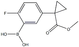 Methyl 1-(3-borono-4-fluorophenyl)cyclopropylcarboxylate Structure