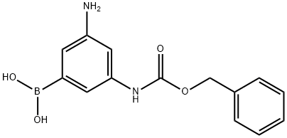 3-氨基-5-(苄氧羰基氨基)苯基硼酸,2096329-58-5,结构式