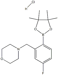 4-{[5-Fluoro-2-(tetramethyl-1,3,2-dioxaborolan-2-yl)phenyl]methyl}morpholine hydrochloride