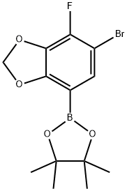 2-(6-Bromo-7-fluoro-2H-1,3-benzodioxol-4-yl)-4,4,5,5-tetramethyl-1,3,2-dioxaborolane Structure