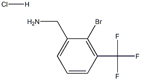 2-溴-3-三氟甲基苄胺盐酸盐,,结构式