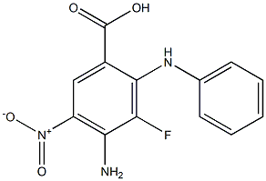 4-aMino-3-fluoro-5-nitro-2-(phenylaMino)benzoic acid Struktur