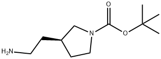 (R)-tert-butyl 3-(2-aMinoethyl)pyrrolidine-1-carboxylate 化学構造式