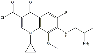 7-(2-aMinopropylaMino)-1-cyclopropyl-6-fluoro-8-Methoxy-4-oxo-1,4-dihydroquinoline-3-carbonyl chloride 化学構造式