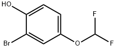 2-溴-4-(二氟甲氧基)苯酚,88798-12-3,结构式