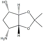 (3aR,4S,6R,6aR)-6-aMino-2,2-diMethyltetrahydro-3aH-cyclopenta[d][1,3]dioxol-4-ol Structure