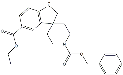 1'-benzyl 5-ethyl spiro[indoline-3,4'-piperidine]-1',5-dicarboxylate Structure