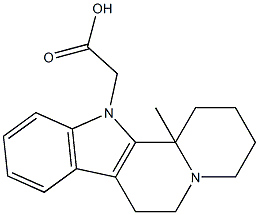 2-(12b-Methyl-1,3,4,6,7,12b-hexahydroindolo[2,3-a]quinolizin-12(2H)-yl)acetic acid 结构式