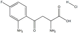 2-aMino-4-(2-aMino-4-fluorophenyl)-4-oxobutanoic acid hydrochloride 结构式