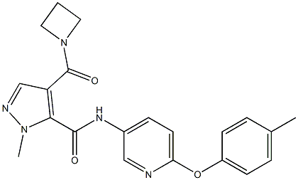  4-(azetidine-1-carbonyl)-1-Methyl-N-(6-(p-tolyloxy)pyridin-3-yl)-1H-pyrazole-5-carboxaMide