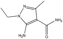 5-aMino-1-ethyl-3-Methyl-1H-pyrazole-4-carboxaMide 化学構造式