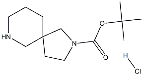 tert-butyl 2,7-diazaspiro[4.5]decane-2-carboxylate hydrochloride 化学構造式