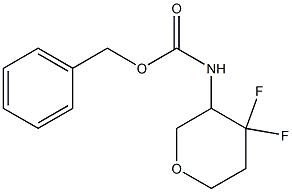 benzyl (4,4-difluorotetrahydro-2H-pyran-3-yl)carbaMate 化学構造式