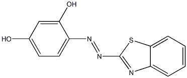 4-(2-Benzothiazolylazo) resorcinol 化学構造式