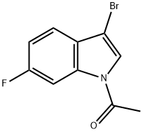1-乙酰基-3-溴-6-氟吲哚 结构式