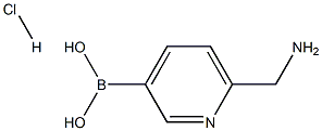 6-(氨甲基)吡啶-3-硼酸盐酸盐 结构式