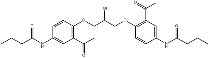 N,N'-[(2-Hydroxypropane-1,3-diyl)bis[oxy(3-acetyl-1,4-phenylene)]]dibutanaMide 化学構造式