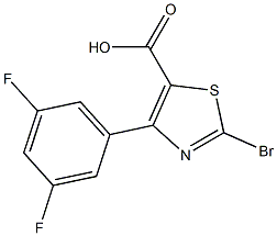 5-Thiazolecarboxylic acid, 2-broMo-4-(3,5-difluorophenyl)- Structure