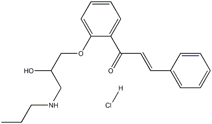 (2E)-1-[2-[(2RS)-
2-Hydroxy-3-(propylaMino)propoxy]phenyl]-
3-phenylprop-2-en-1-one Hydrochloride Structure