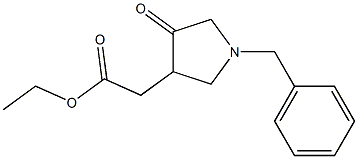 (1-Benzyl-4-oxo-pyrrolidin-3-yl)-acetic acid ethyl ester Structure