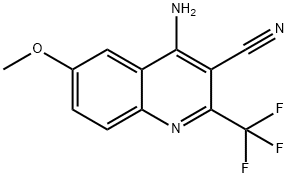 4-aMino-6-Methoxy-2-(trifluoroMethyl)quinoline-3-carbonitrile Struktur