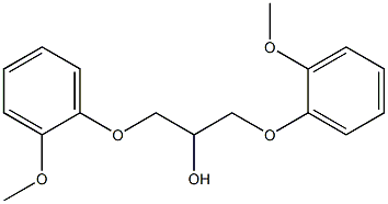 1,3-bis(2-Methoxyphenoxy)propan-2-ol Struktur