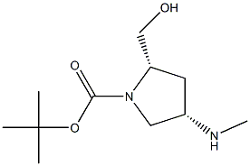 (2S,4S)-tert-butyl 2-(hydroxyMethyl)-4-(MethylaMino)pyrrolidine-1-carboxylate 结构式